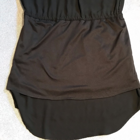 Aqua Size XS Black Belted Shirt Dress | Above Knee Short Sleeve WITH POCKETS!!! - Picture 10 of 12